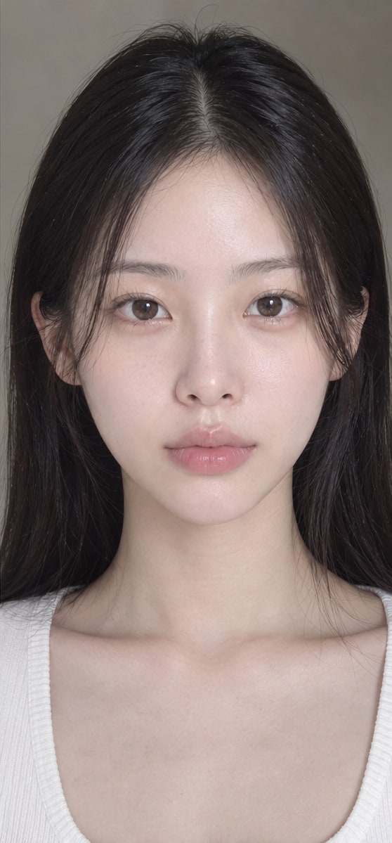 얼굴 정면 사진 예시